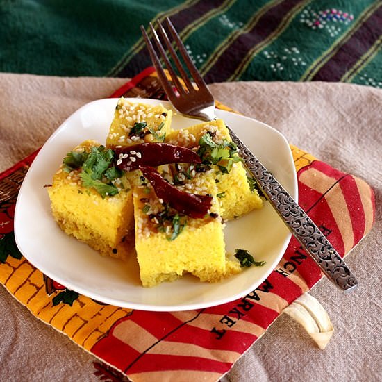 Khaman – Savory Chickpea Bread - Recipe photo by Cooking in Westchester