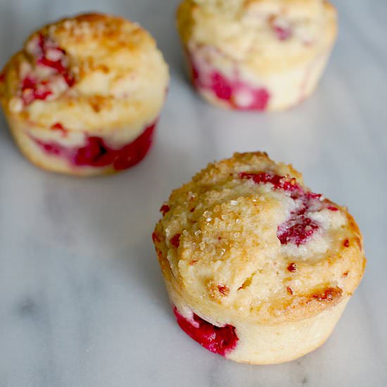 Raspberry Lemon Ricotta Muffins - Recipe photo by evabakes