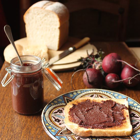Red Velvet Beet Nutella - Recipe photo by veggie desserts