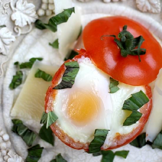Baked Egg Tomato Cups - Recipe photo by thisgrandmaisfun