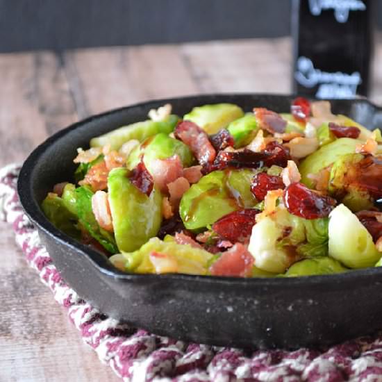 Bacon Balsamic Brussels Sprouts - Recipe photo by ourpaleolife