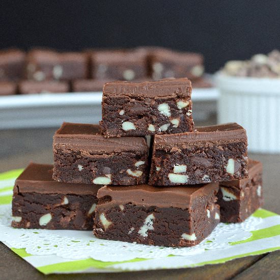 Mint Cookie Dough Truffle Bars - Recipe photo by BruCrewLife