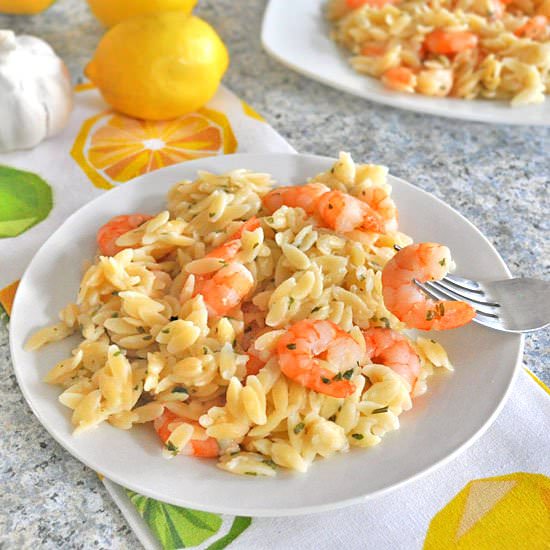 Garlic Lemon Shrimp Orzo - Recipe photo by alenatrs