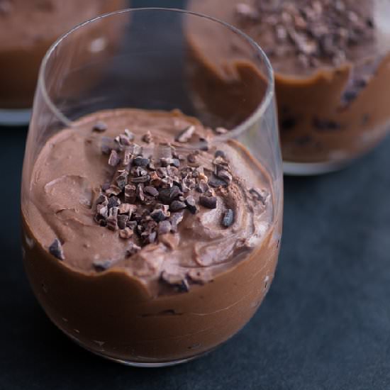 Chocolate Mousse with Cacao Nibs - Recipe photo by mondomulia