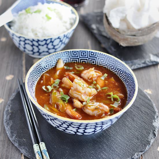 Chinese Sichua Prawns - Recipe photo by Happy Cook