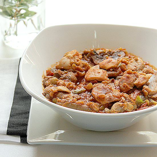 Chicken with Mushroom & Lentils - Recipe photo by MunatyCooking