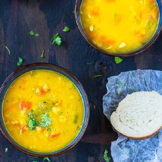 Yellow Mung with Bell Pepper - Recipe photo by Rumela