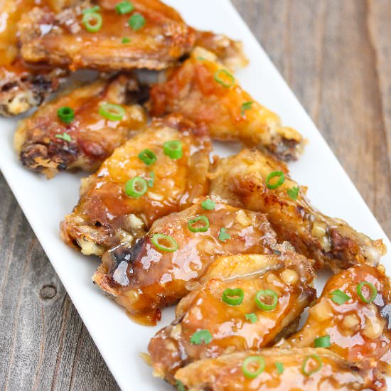 Honey Garlic Baked Chicken Wings - Recipe photo by kirbie