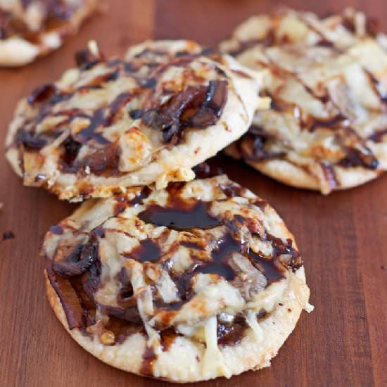 Guinness Caramelized Onion Pizzette - Recipe photo by Recipe Runner