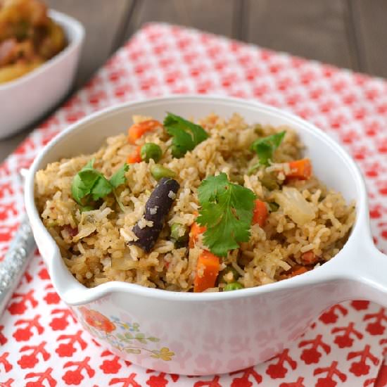 Udupi Vegetable Pulao - Recipe photo by Pavani