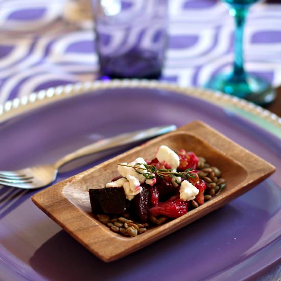 Beet, Lentil & Grapefruit Salad - Recipe photo by Highheelstohotwheels