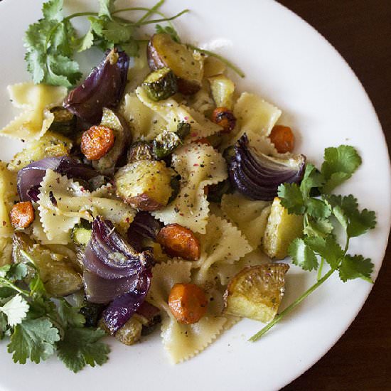 Grilled Veg with Farfalle - Recipe photo by Aninas Recipes