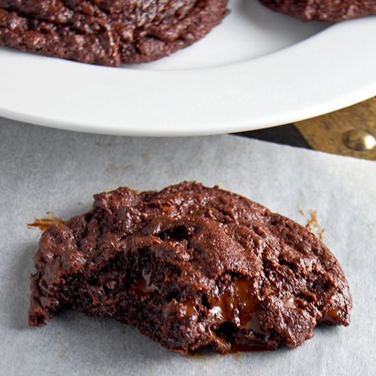 Flourless Chocolate Pudding Cookies - Recipe photo by emthebaker