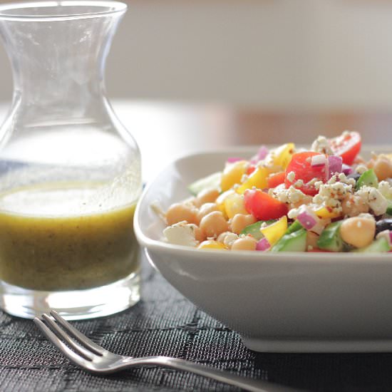 Greek Salad and Dressing - Recipe photo by tastesspicy