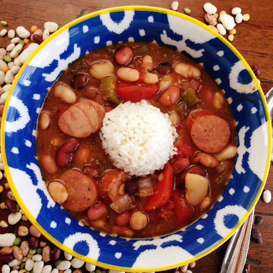 Slow Cooker Cajun 15 BEAN SOUP - Recipe photo by aloadofbeans
