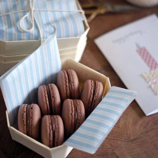 Chocolate orange macarons - Recipe photo by simmerandboyle