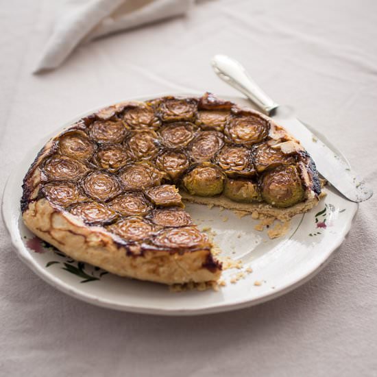 Brussels Sprouts Tarte Tatin - Recipe photo by bakenoir