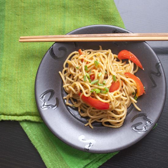Sesame Peanut Noodles - Recipe photo by fatboyeats