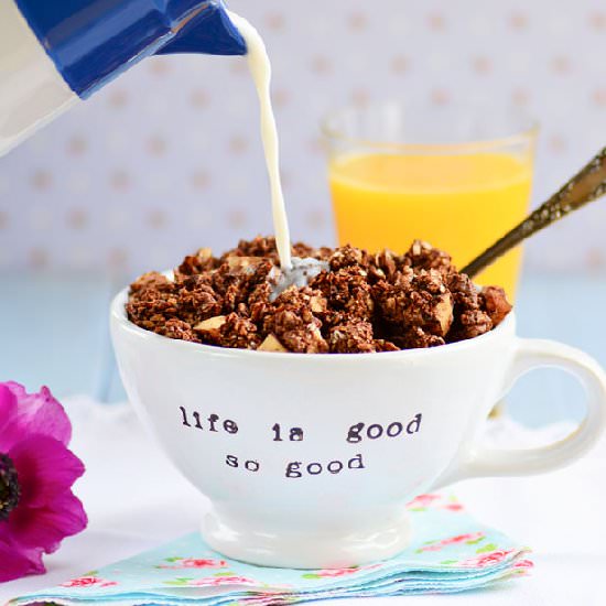 Chocolate Granola - Recipe photo by My Golden Pear