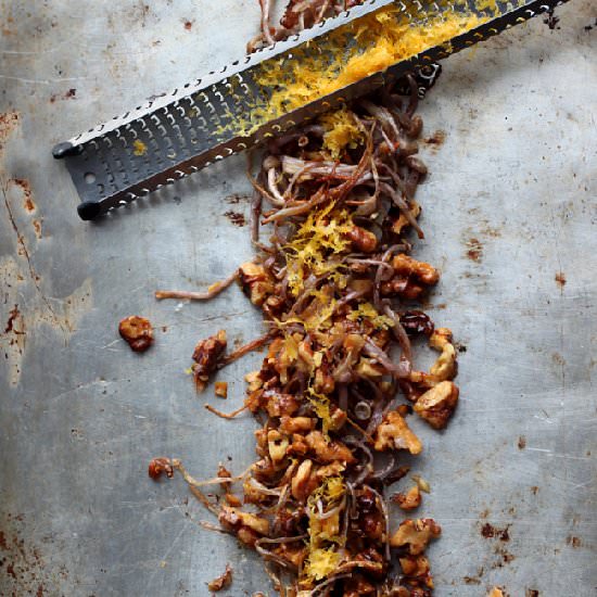 Mushroom Walnut Gremolata - Recipe photo by onetoughcookie