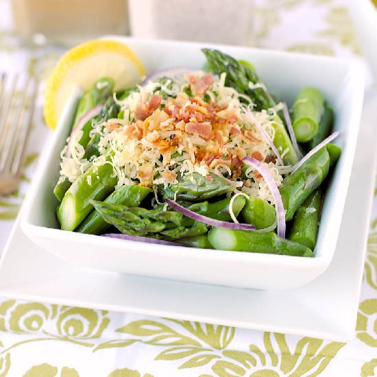 Asparagus with Lemon Vinaigrette - Recipe photo by thatssomegoodcookin
