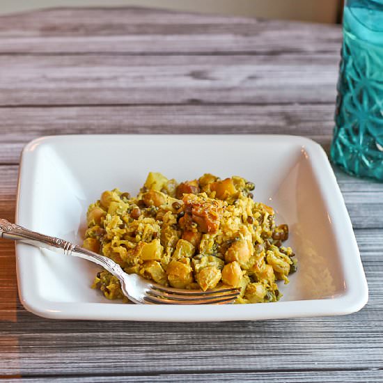 Curried Chickpea Casserole - Recipe photo by LauraofTheSpicedLife