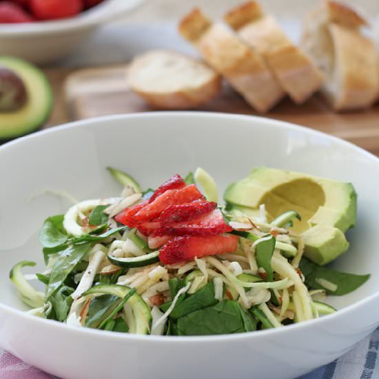Apple, Spinach and Zucchini Salad - Recipe photo by Hip Foodie Mom