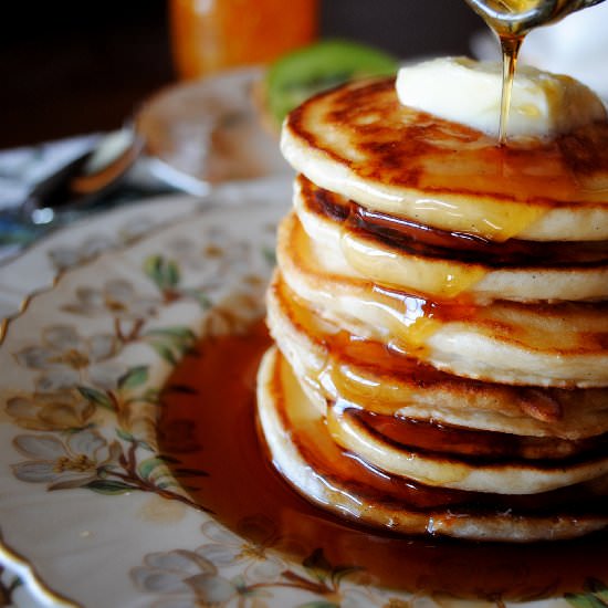 Lemon Ricotta Pancakes - Recipe photo by Food&amp;Swine