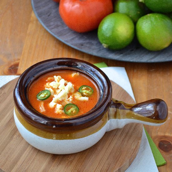 Tortilla soup – Sopa azteca - Recipe photo by Catherine Cuisine
