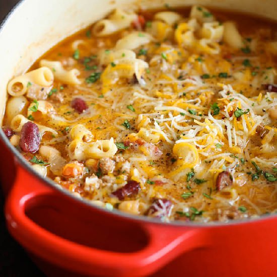 One Pot Chili Mac and Cheese - Recipe photo by damndelicious