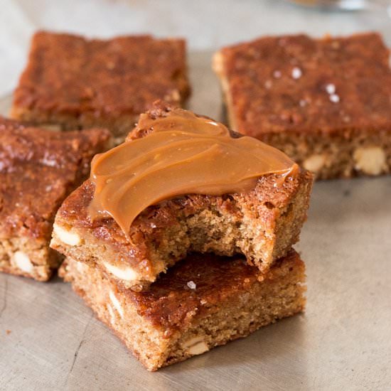Dulce de Leche Cinnamon Cashew Bars - Recipe photo by pretty simple sweet