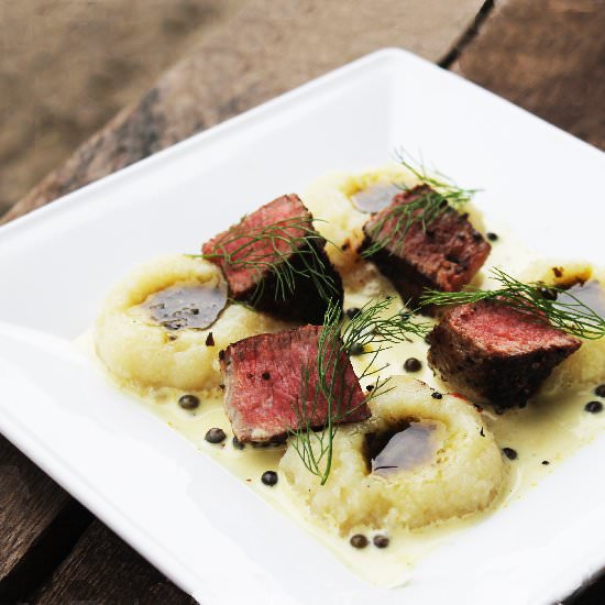 Wagyu Steak Green Peppercorn Sauce - Recipe photo by Dentist Chef