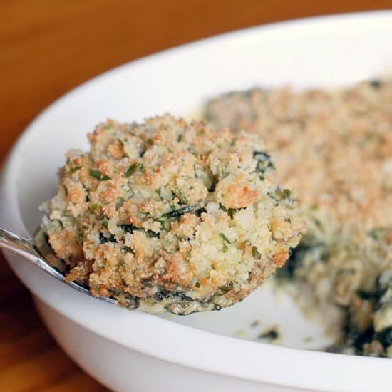 Kale and Italian Sausage Gratin - Recipe photo by Circle B Kitchen