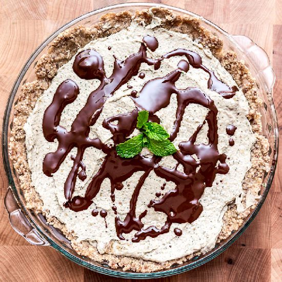 Raw Minty Cream Pie - Recipe photo by myveganp