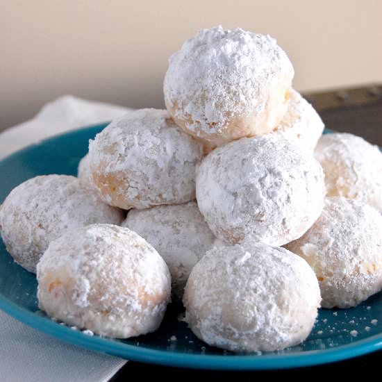 GF Powdered Sugar Donut Holes - Recipe photo by emthebaker