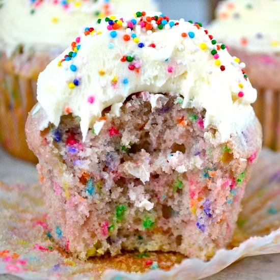 Homemade Funfetti Cupcakes - Recipe photo by Stuck on Sweet