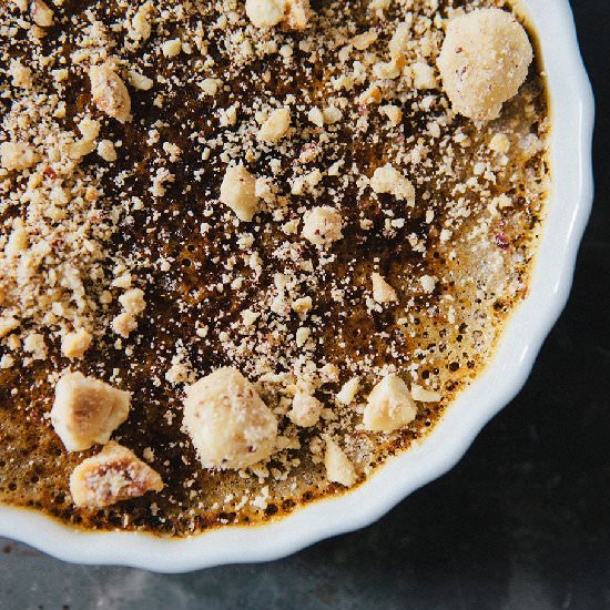 Espresso Hazelnut Crème Brûlée - Recipe photo by brijam35