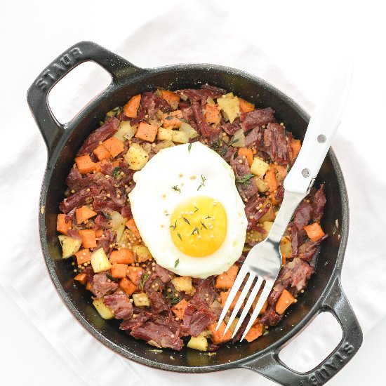 Corned Beef Hash - Recipe photo by Diva Eats World