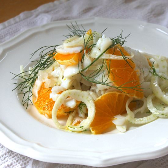 Poached Cod, Fennel, & Citrus Salad - Recipe photo by jenessasdinners