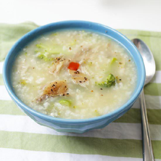 Smoked Mackerel Congee - Recipe photo by withanopenmind