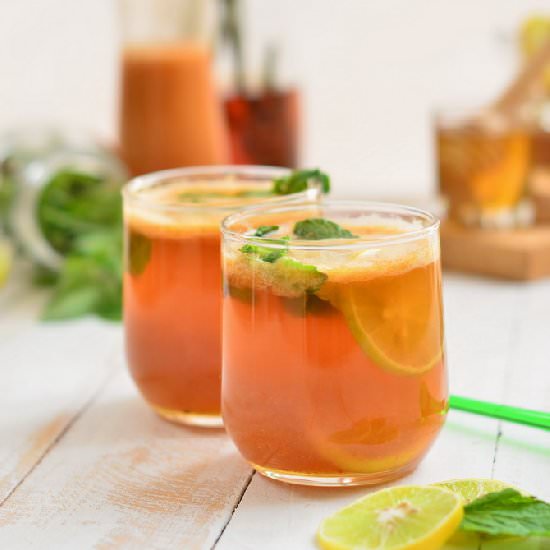 Lemon Grass Apricot Ice Tea - Recipe photo by cubesnjuliennes