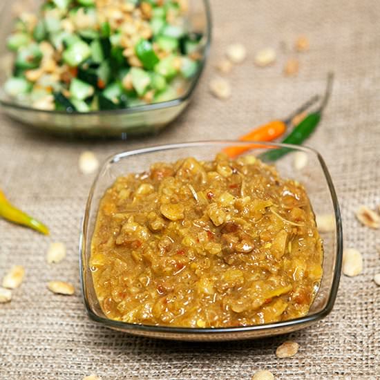 Peanut Sauce & Cucumber Relish - Recipe photo by SpachetheSpatula