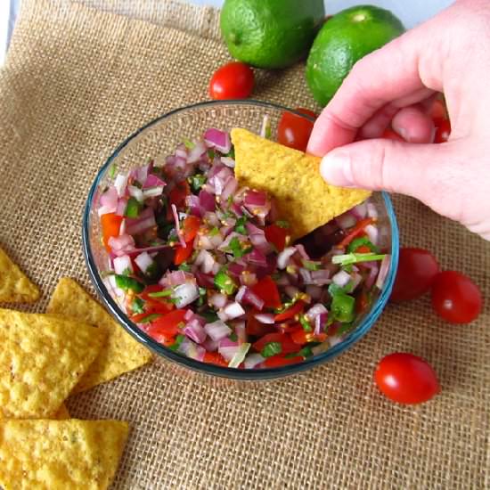 Pico de Gallo - Recipe photo by Happy Food Happy Home