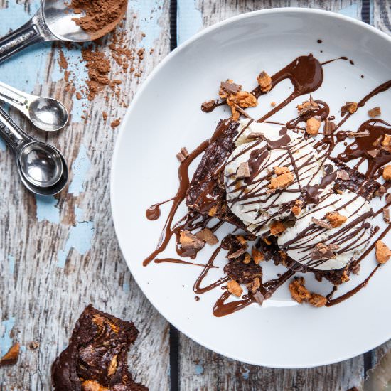 Gluten Free Avocado Brownie Sundaes - Recipe photo by sharedappetite