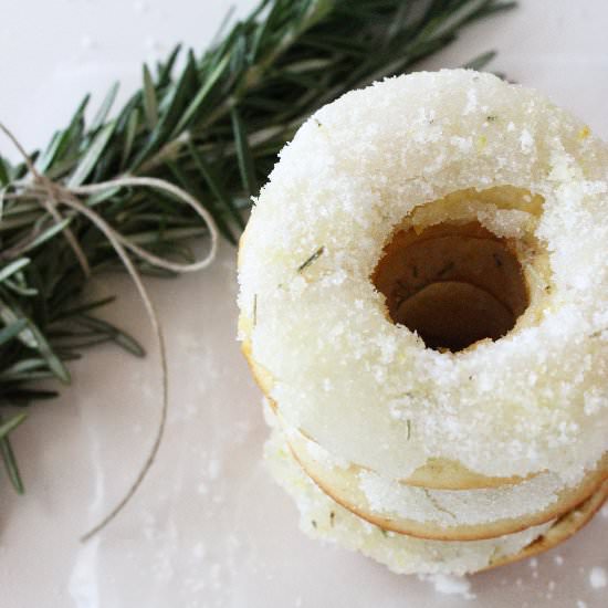 Lemon & Rosemary Olive Oil Donuts - Recipe photo by La Casa de Sweets