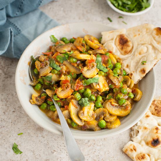 Mushroom Peas Stir Fry - Recipe photo by sinfullyspicy