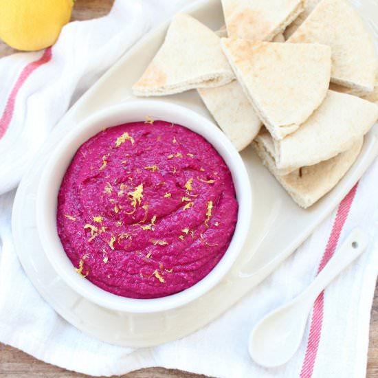 Beet Hummus - Recipe photo by Whitney Bond