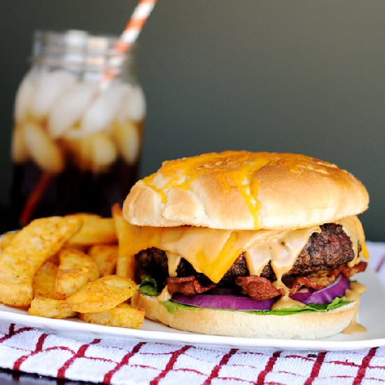 Peanut Butter Bacon Cheeseburger - Recipe photo by NiftyMom