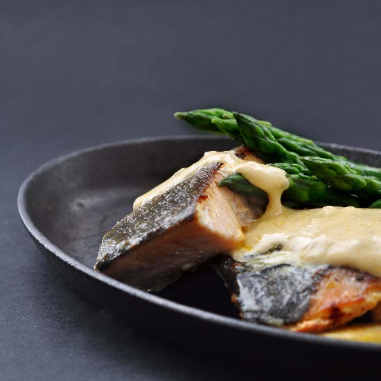 Salmon with Marsala Cream Sauce - Recipe photo by Tony Rose