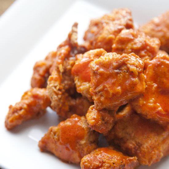 Boneless Buffalo Chicken Tenders - Recipe photo by urbancookery